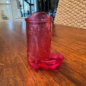 New pink cowboy boot shot glass